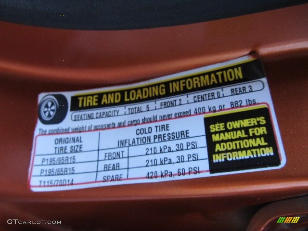2005 Chevrolet Cavalier LS Sedan Tire Pressure Information Photo #59256643