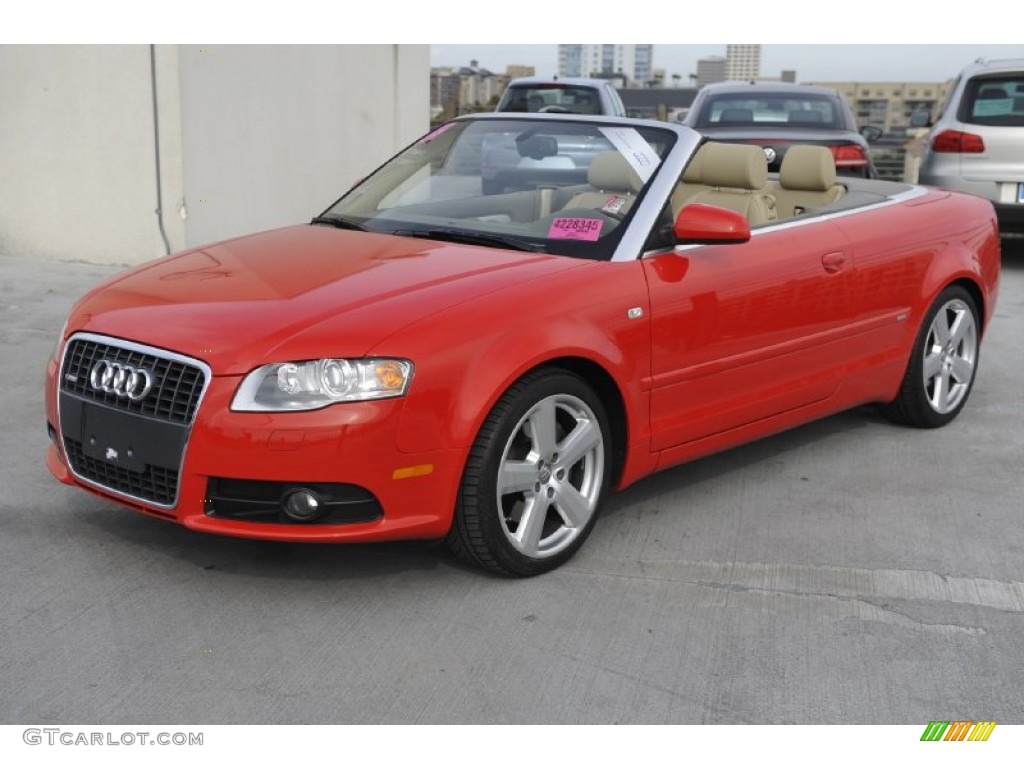 Misano Red Pearl Effect 2009 Audi A4 2.0T quattro Cabriolet Exterior Photo #59257896