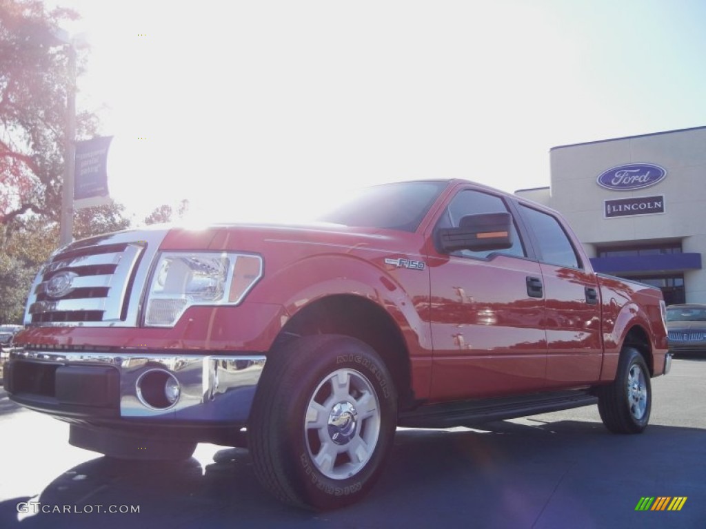 2011 F150 XLT SuperCrew - Race Red / Steel Gray photo #1
