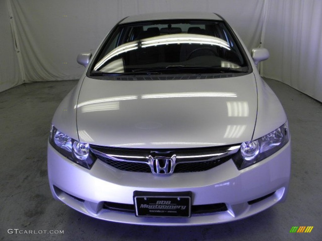 2009 Civic LX Sedan - Alabaster Silver Metallic / Gray photo #2