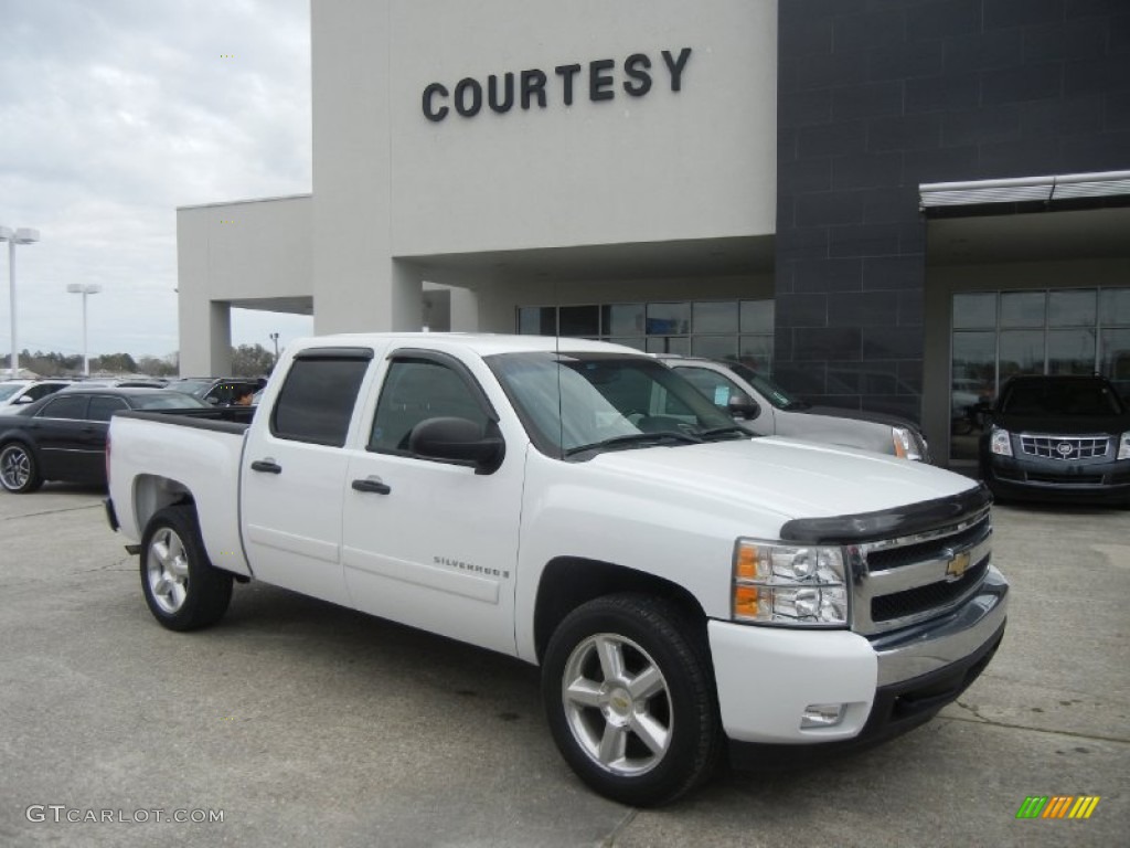 2008 Silverado 1500 LT Crew Cab - Summit White / Ebony photo #1