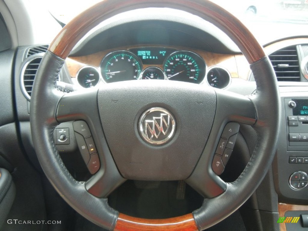 2009 Buick Enclave CX Ebony Black/Ebony Steering Wheel Photo #59262273
