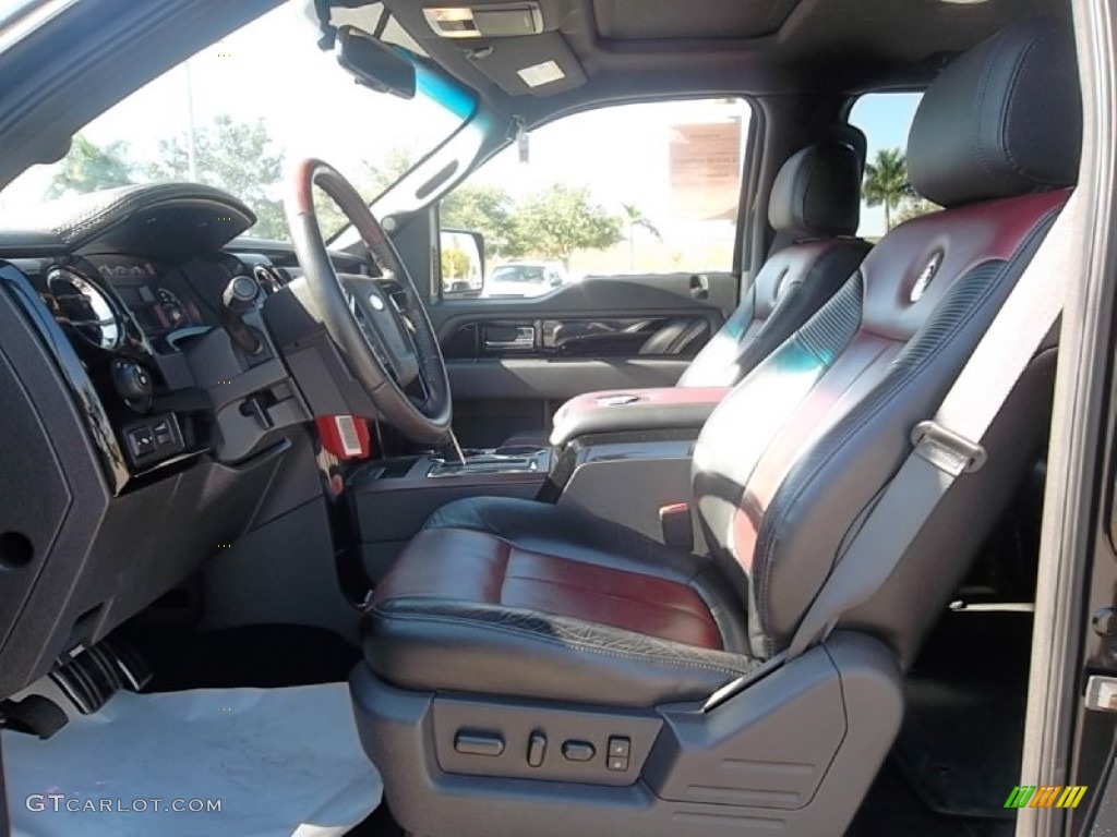 Harley Davidson Lava Red/Black Interior 2010 Ford F150 Harley-Davidson SuperCrew 4x4 Photo #59262324