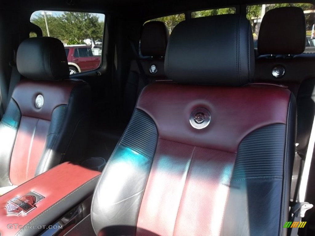 Harley Davidson Lava Red/Black Interior 2010 Ford F150 Harley-Davidson SuperCrew 4x4 Photo #59262333