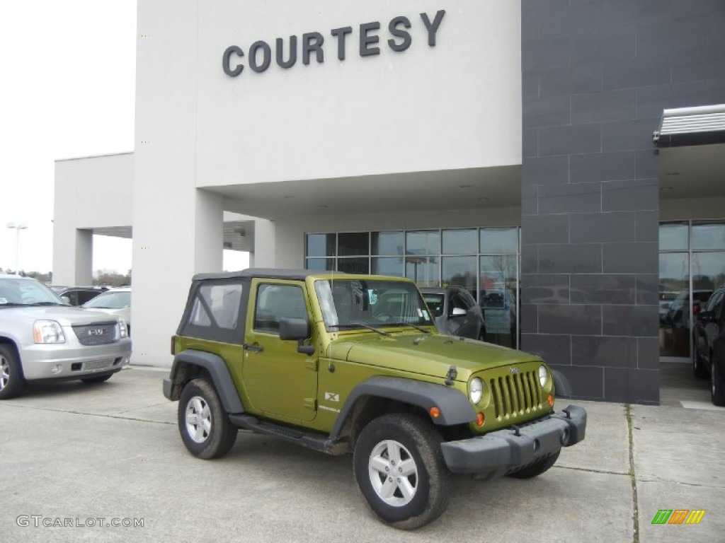 Rescue Green Metallic Jeep Wrangler