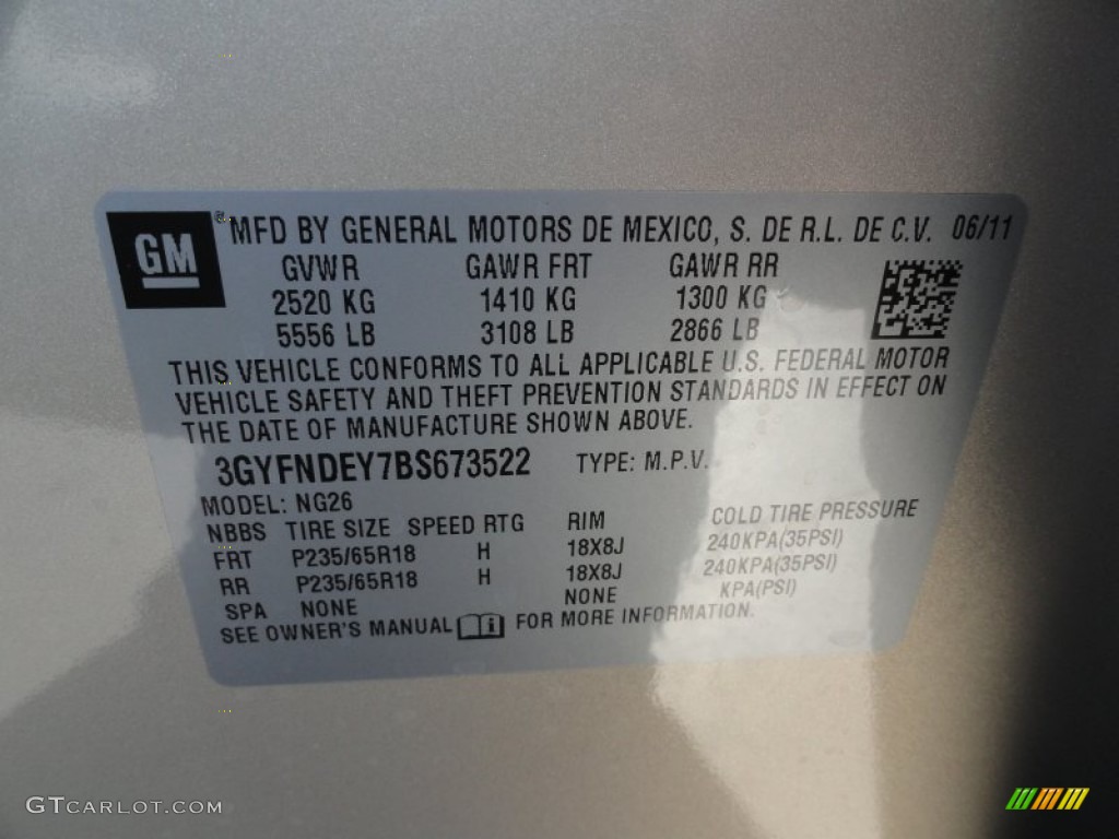 2011 SRX 4 V6 AWD - Gold Mist Metallic / Shale/Ebony photo #15
