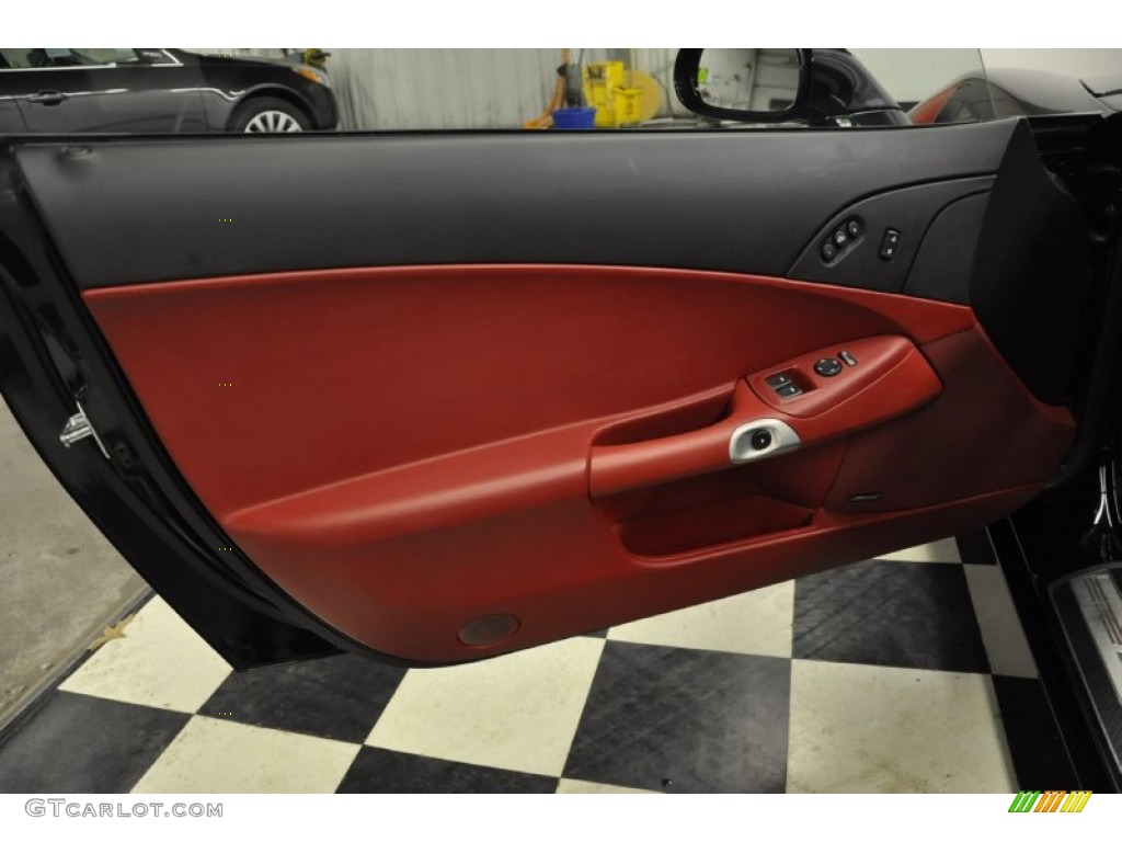 2011 Chevrolet Corvette Grand Sport Coupe Ebony Black/Red Door Panel Photo #59263128