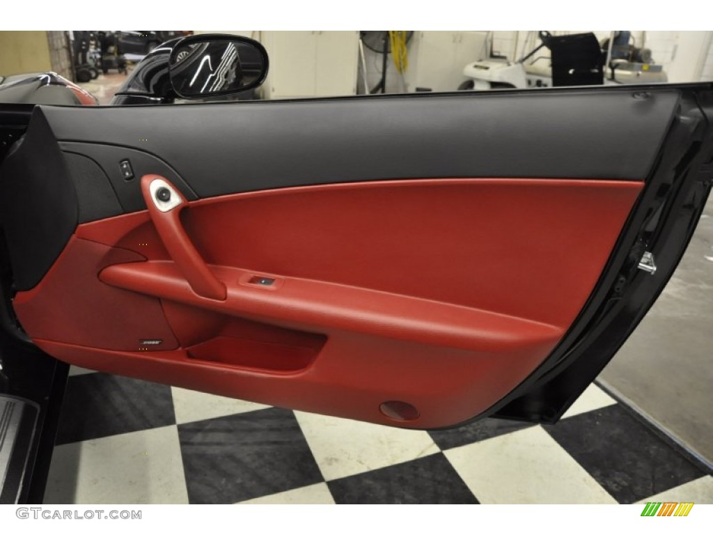 2011 Chevrolet Corvette Grand Sport Coupe Ebony Black/Red Door Panel Photo #59263290