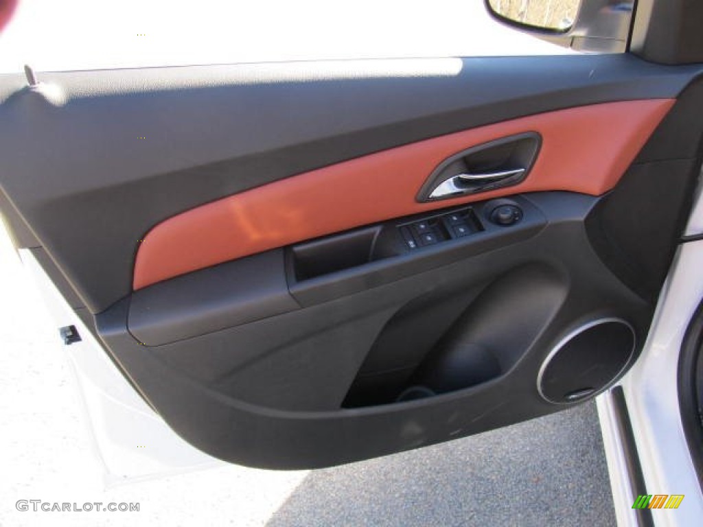 2012 Chevrolet Cruze LTZ/RS Jet Black/Brick Door Panel Photo #59265222