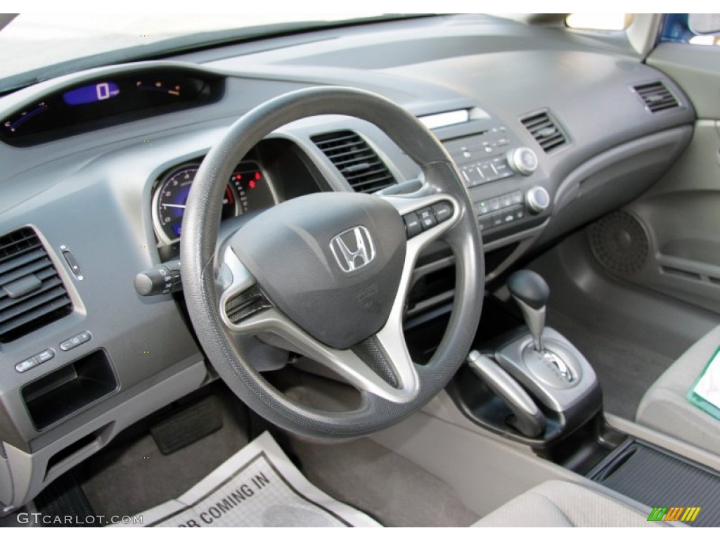 2010 Honda Civic LX Sedan Gray Dashboard Photo #59265962