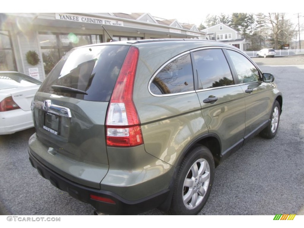 2009 CR-V EX 4WD - Green Tea Metallic / Ivory photo #7