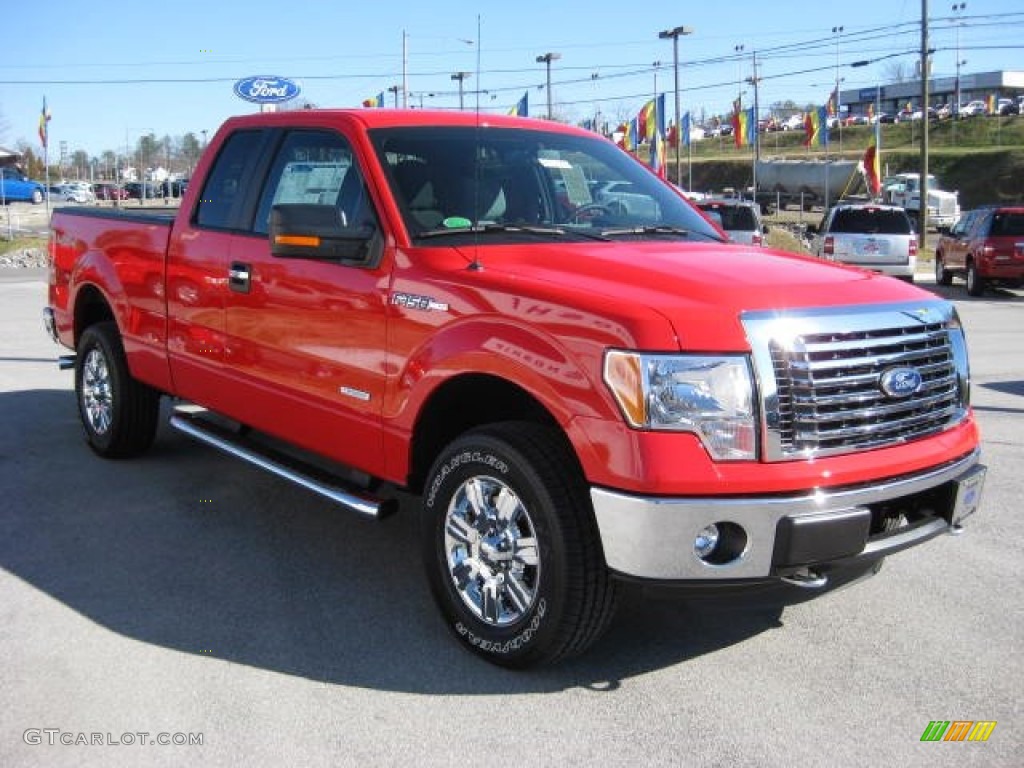 Race Red 2012 Ford F150 XLT SuperCab 4x4 Exterior Photo #59268945