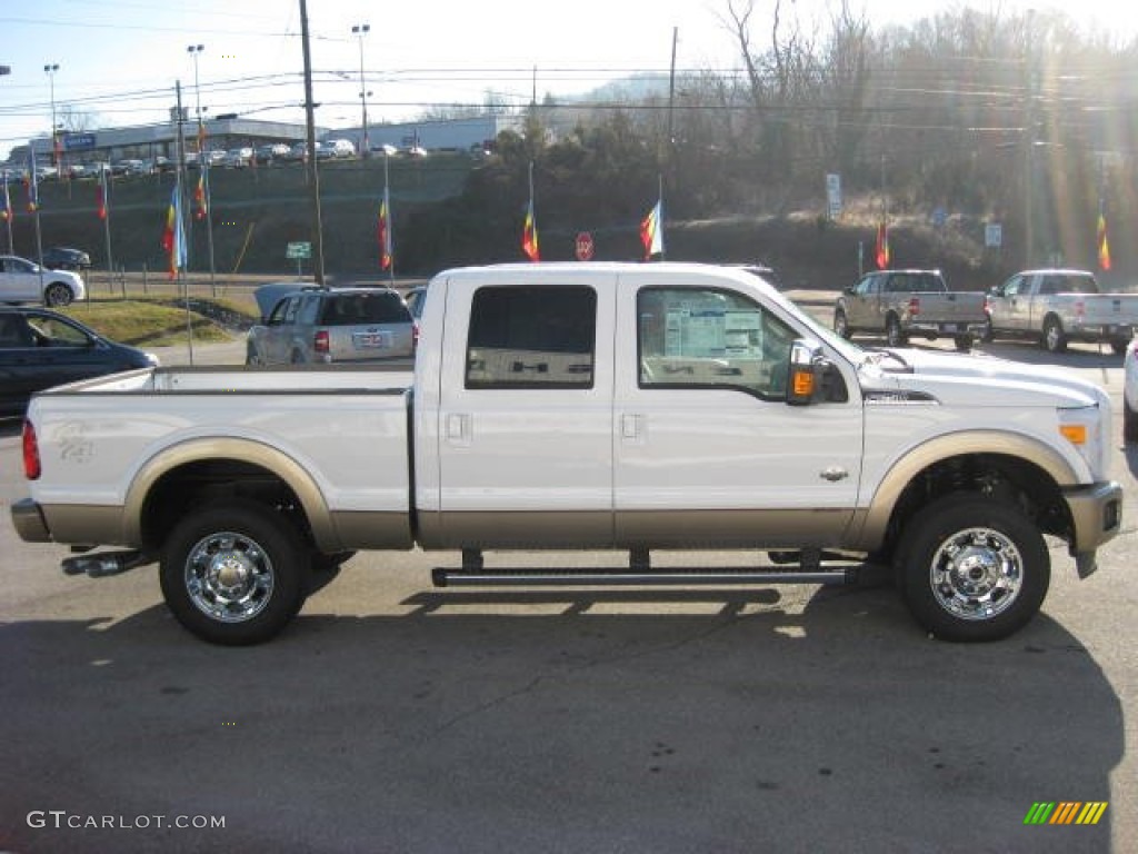 2012 F250 Super Duty King Ranch Crew Cab 4x4 - Oxford White / Chaparral Leather photo #5