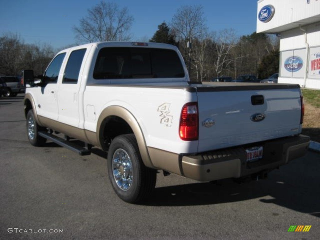 2012 F250 Super Duty King Ranch Crew Cab 4x4 - Oxford White / Chaparral Leather photo #8