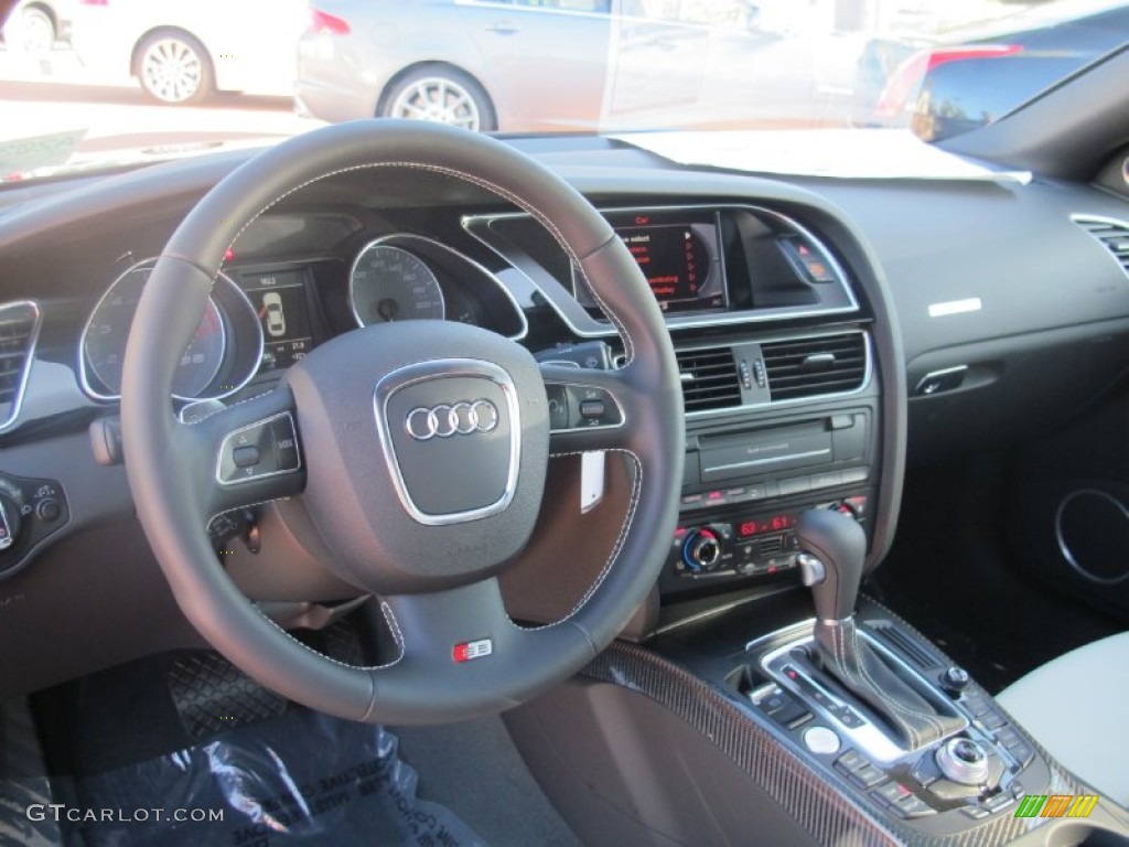 2012 Audi S5 4.2 FSI quattro Coupe Pearl Silver Dashboard Photo #59270874