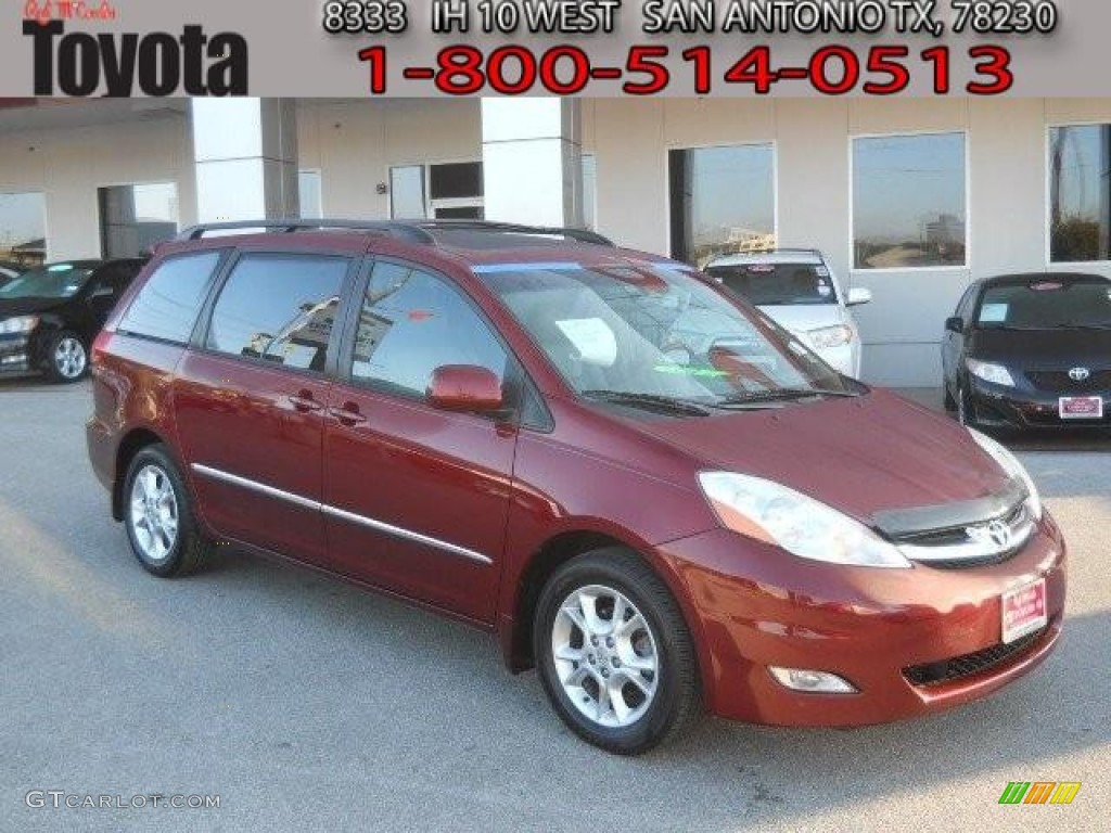 2006 Sienna Limited - Salsa Red Pearl / Stone Gray photo #1