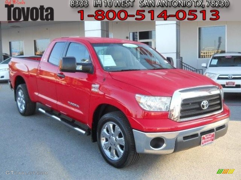 2007 Tundra SR5 Double Cab - Radiant Red / Beige photo #1