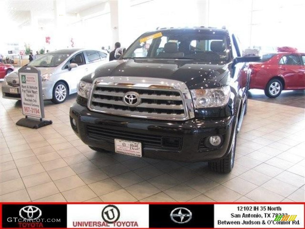 2011 Sequoia Platinum 4WD - Black / Graphite Gray photo #1