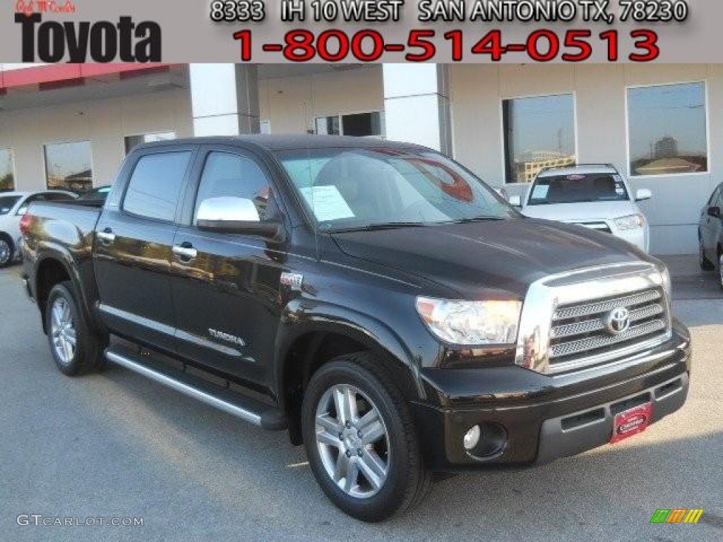 2008 Tundra Limited CrewMax - Black / Beige photo #1