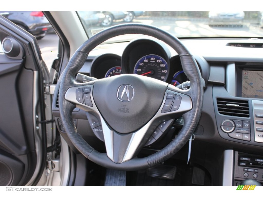 2011 Acura RDX Technology SH-AWD Ebony Steering Wheel Photo #59272122