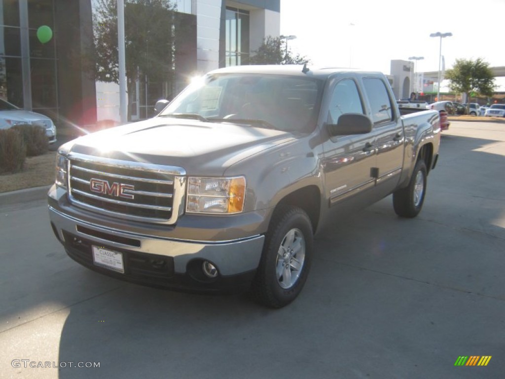 2012 Sierra 1500 SLE Crew Cab 4x4 - Mocha Steel Metallic / Very Dark Cashmere/Light Cashmere photo #1