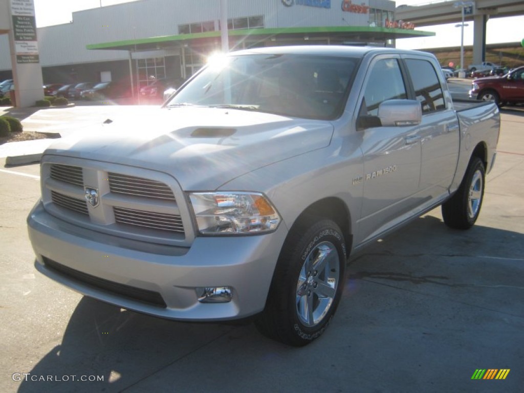 2012 Ram 1500 Sport Crew Cab - Bright Silver Metallic / Dark Slate Gray photo #1