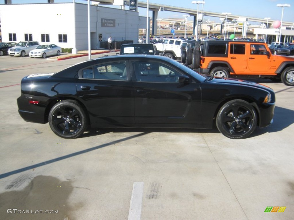 2012 Charger SXT Plus - Pitch Black / Black photo #6