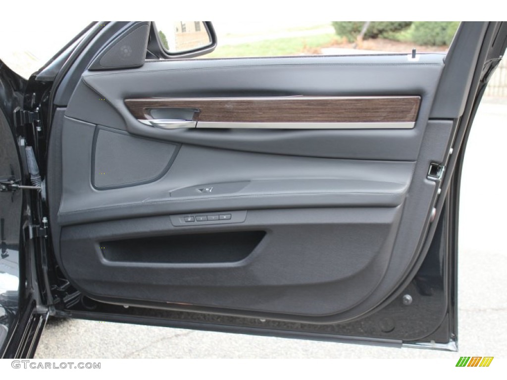 2011 BMW 7 Series ActiveHybrid 750Li Sedan Black Door Panel Photo #59274582