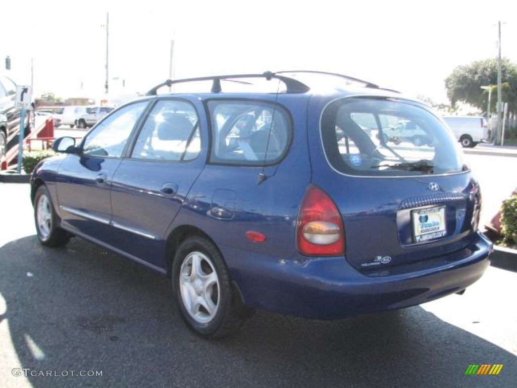 2000 Elantra GLS Wagon - Cobalt Blue Pearl / Gray photo #7