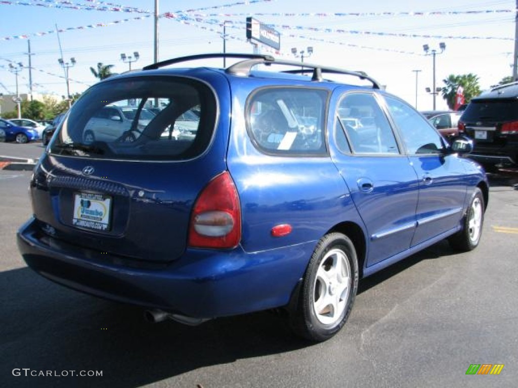 2000 Elantra GLS Wagon - Cobalt Blue Pearl / Gray photo #9
