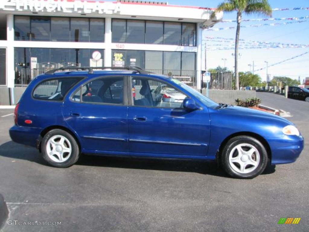 2000 Elantra GLS Wagon - Cobalt Blue Pearl / Gray photo #10