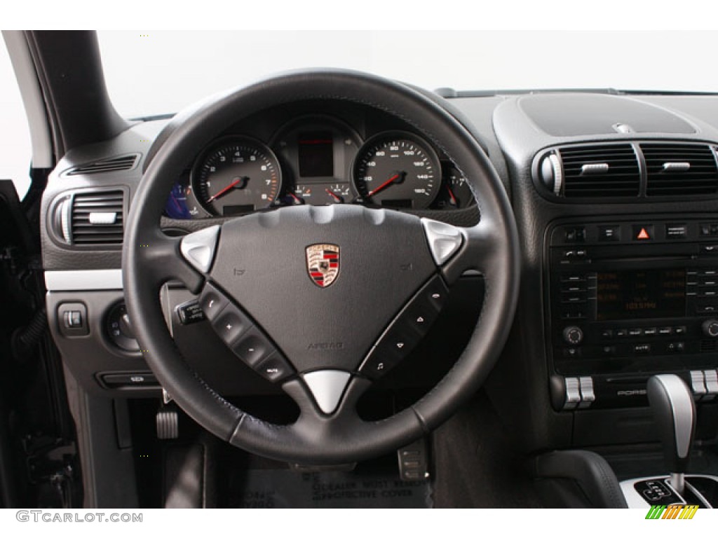2009 Porsche Cayenne Tiptronic Black Steering Wheel Photo #59275614
