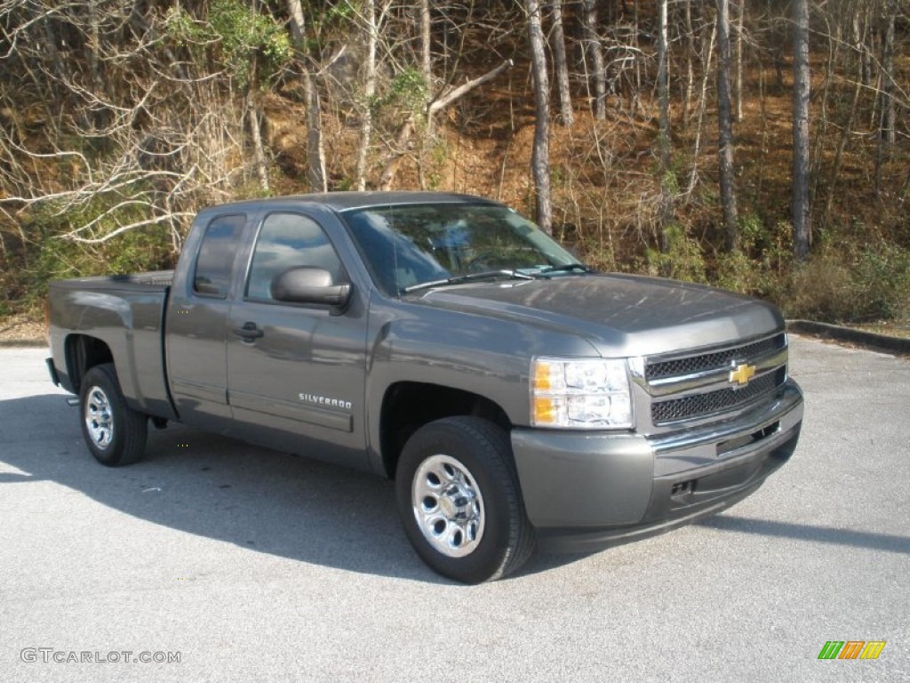 2011 Silverado 1500 LT Extended Cab - Taupe Gray Metallic / Ebony photo #1