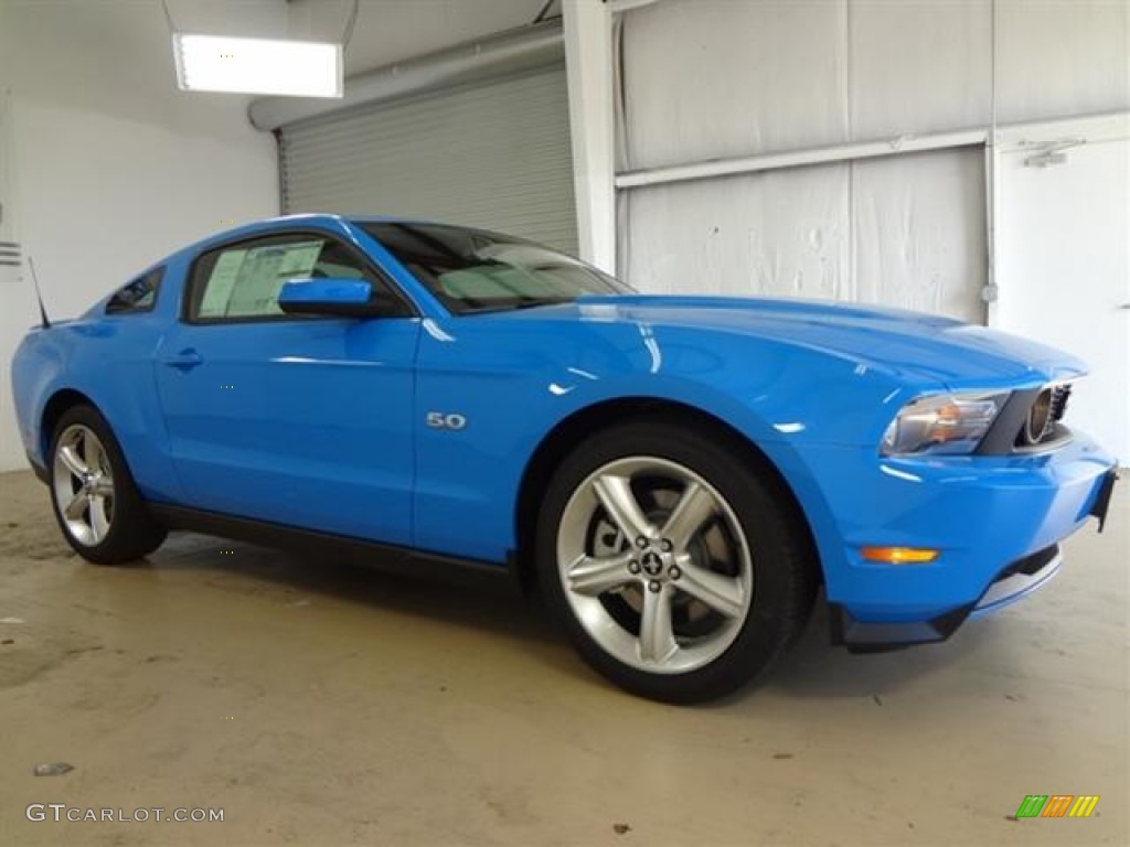 Grabber Blue 2012 Ford Mustang GT Premium Coupe Exterior Photo #59278836