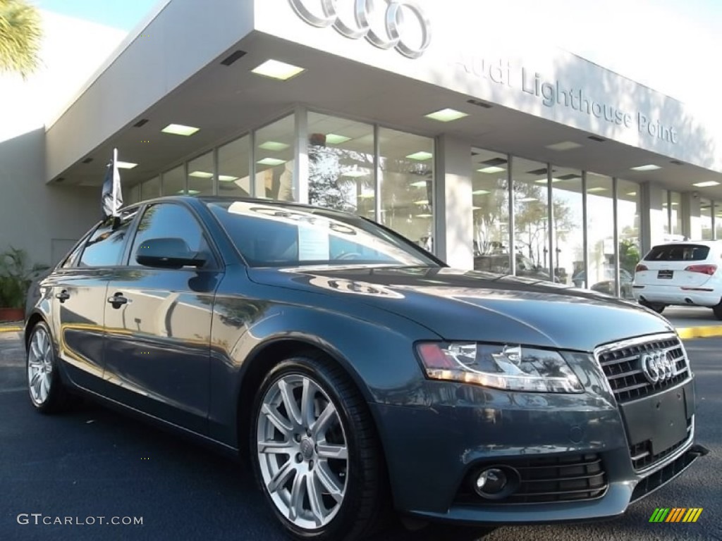 2010 A4 2.0T Sedan - Aruba Blue Pearl Effect / Light Gray photo #1