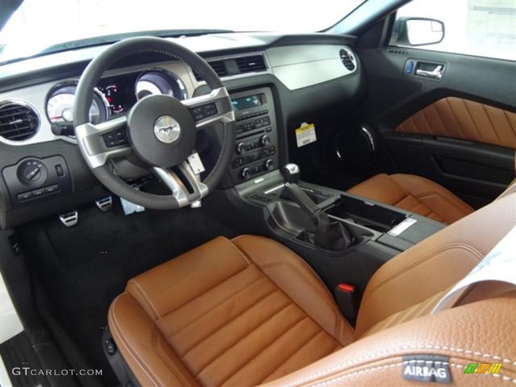 Saddle Interior 2012 Ford Mustang V6 Premium Coupe Photo