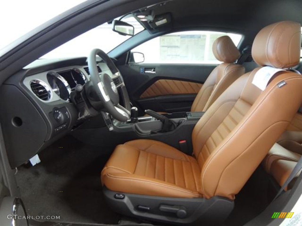 Saddle Interior 2012 Ford Mustang V6 Premium Coupe Photo #59279094