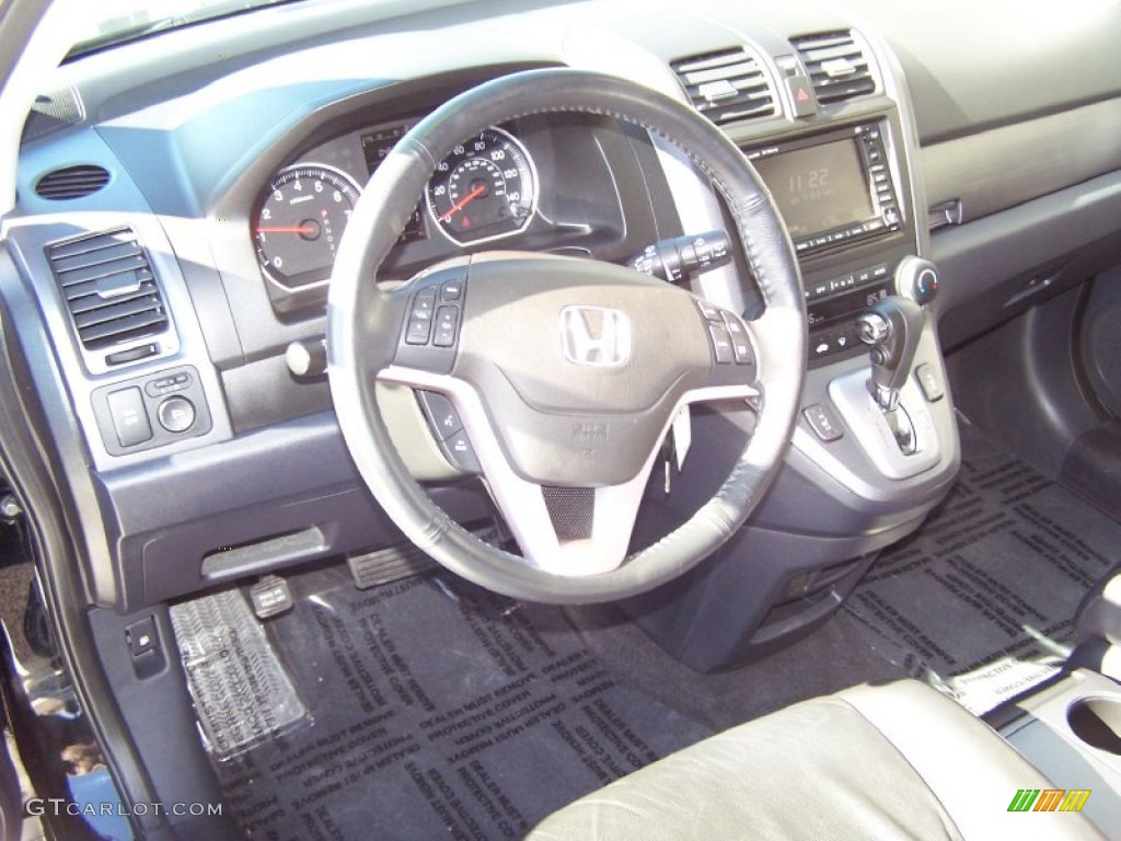2009 CR-V EX-L - Crystal Black Pearl / Black photo #9