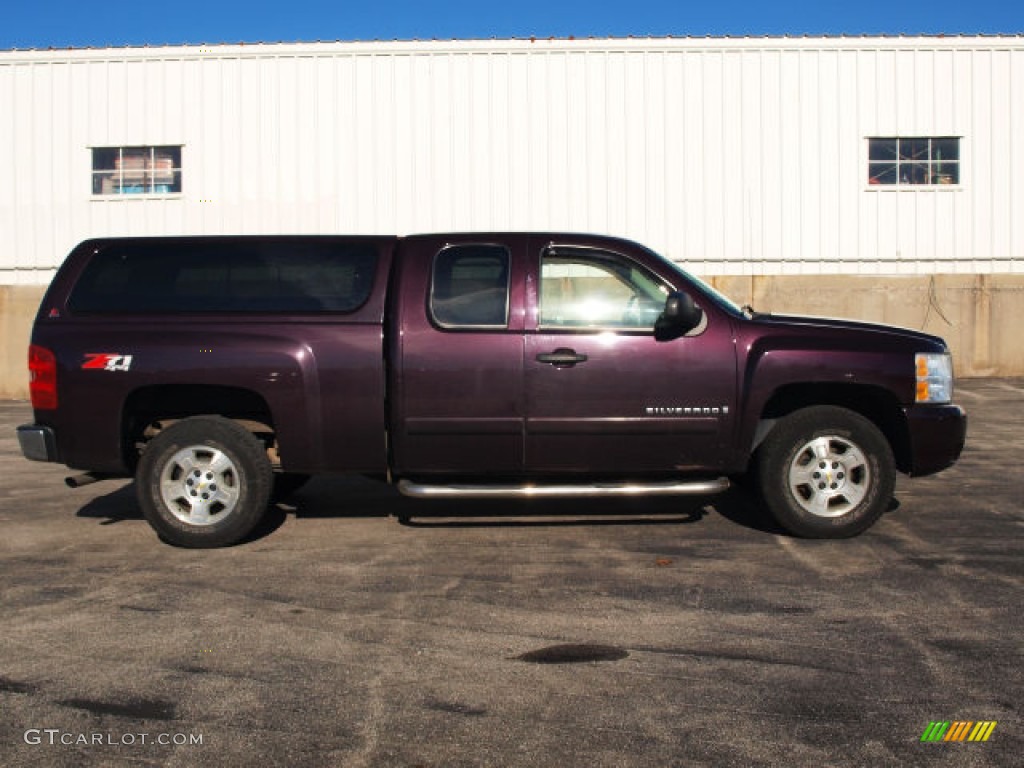 2008 Silverado 1500 LT Extended Cab 4x4 - Dark Cherry Metallic / Ebony photo #1