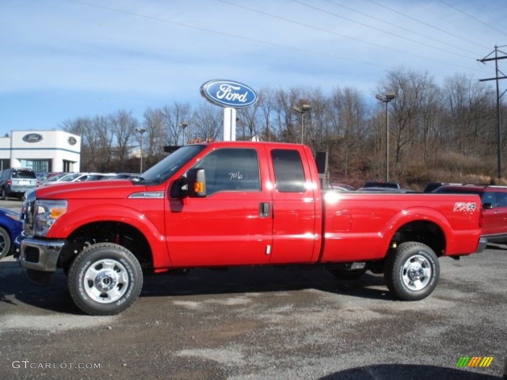 Vermillion Red 2012 Ford F350 Super Duty XLT SuperCab 4x4 Exterior Photo #59282058