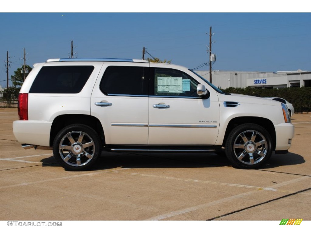 White Diamond Tricoat 2012 Cadillac Escalade Luxury Exterior Photo #59282348