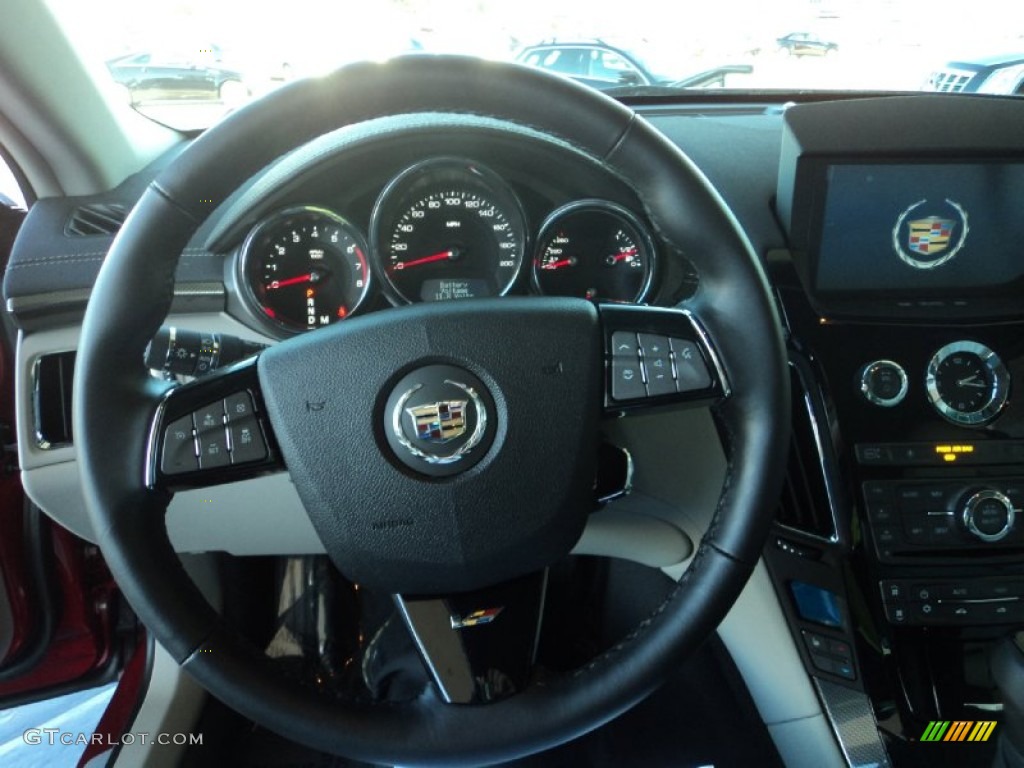 2012 Cadillac CTS -V Sedan Light Titanium/Ebony Steering Wheel Photo #59283186