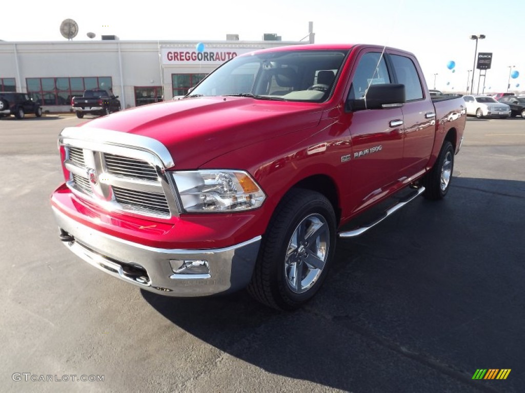 2012 Ram 1500 Big Horn Crew Cab 4x4 - Flame Red / Dark Slate Gray/Medium Graystone photo #1