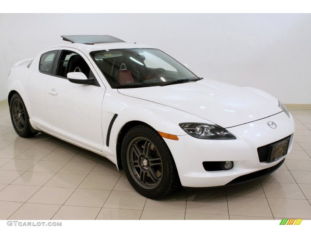 2005 RX-8 Sport - Whitewater Pearl / Black/Red photo #1