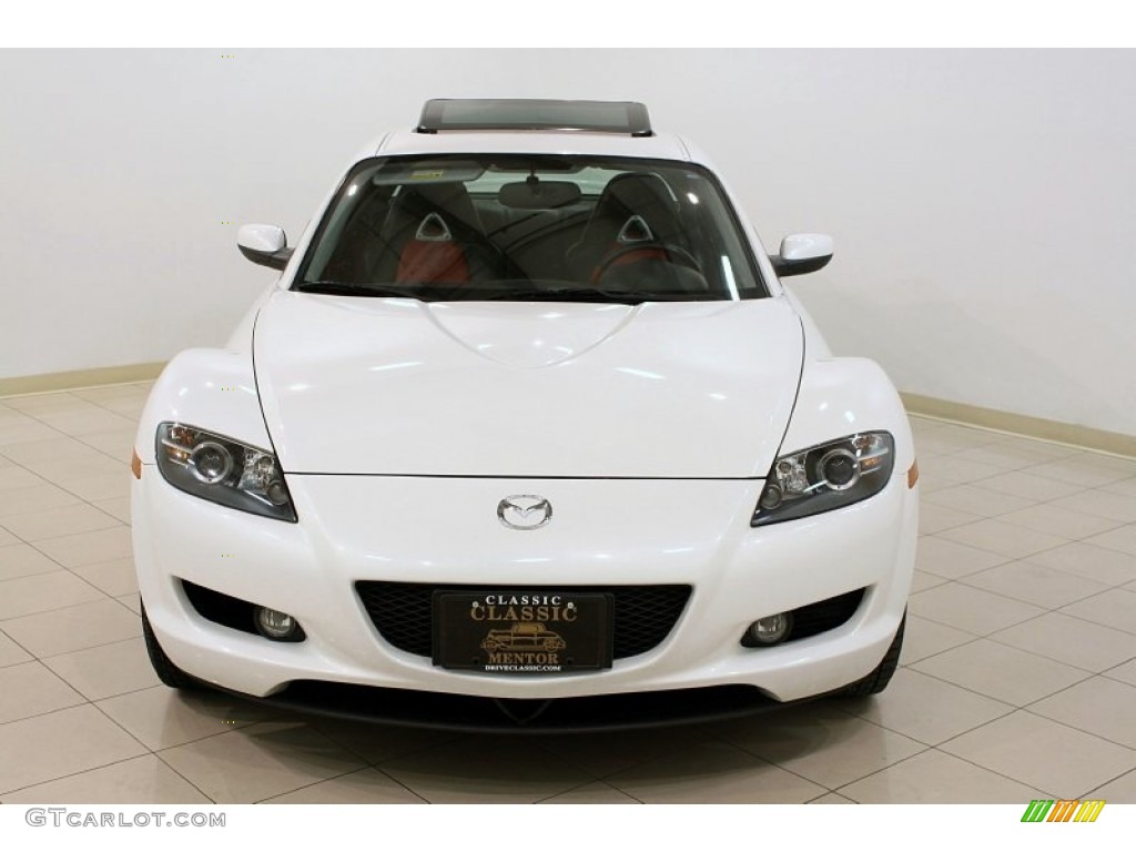 2005 RX-8 Sport - Whitewater Pearl / Black/Red photo #2