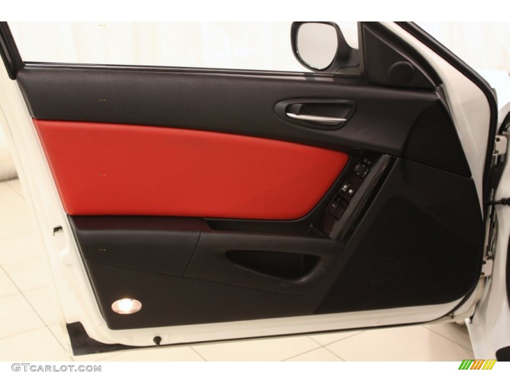 2005 Mazda RX-8 Sport Black/Red Door Panel Photo #59283784