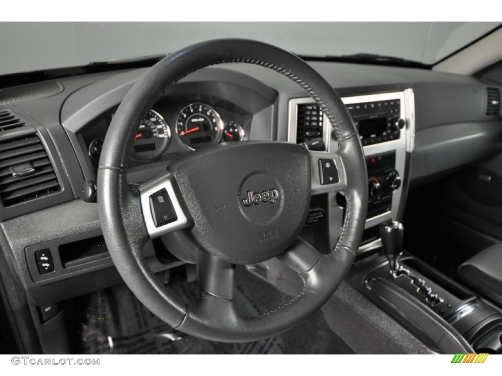 2008 Jeep Grand Cherokee Laredo 4x4 Dark Slate Gray Steering Wheel Photo #59285004