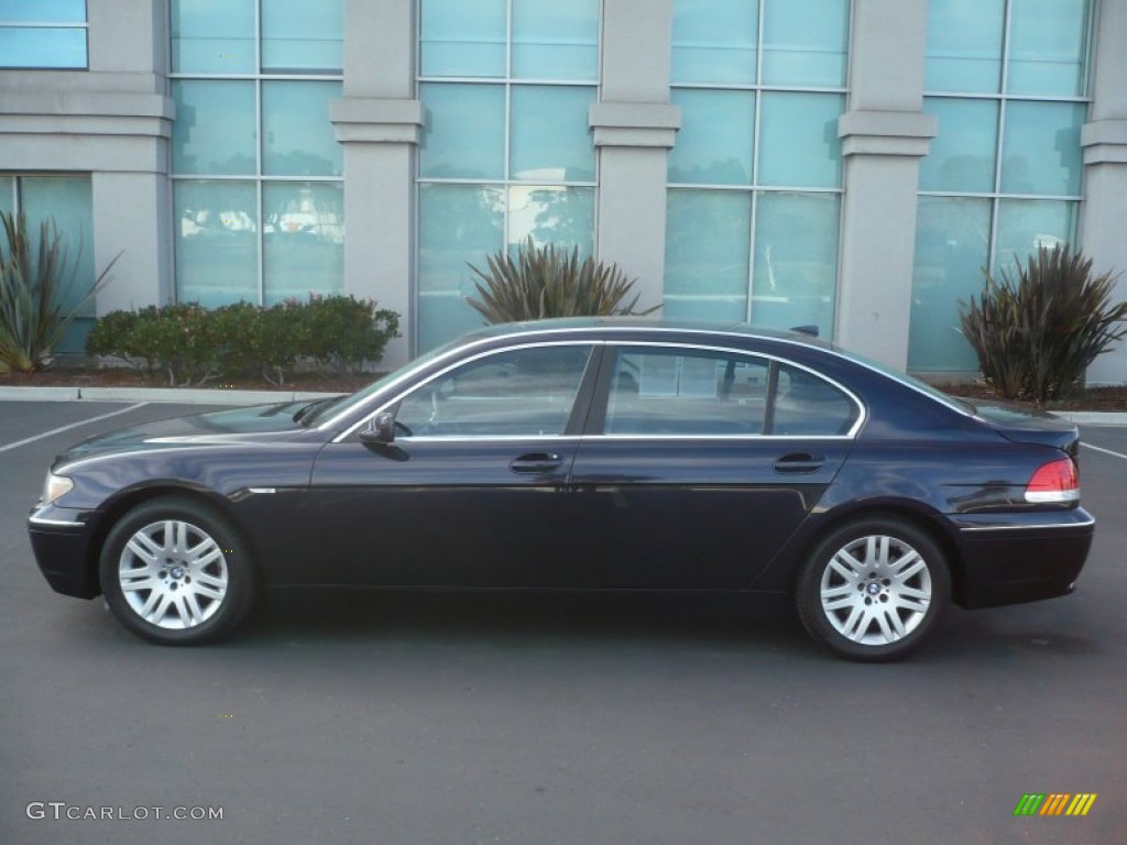 2003 7 Series 745Li Sedan - Orient Blue Metallic / Black/Black photo #4