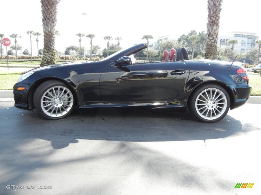 Black 2009 Mercedes-Benz SLK 350 Roadster Exterior Photo #59286108
