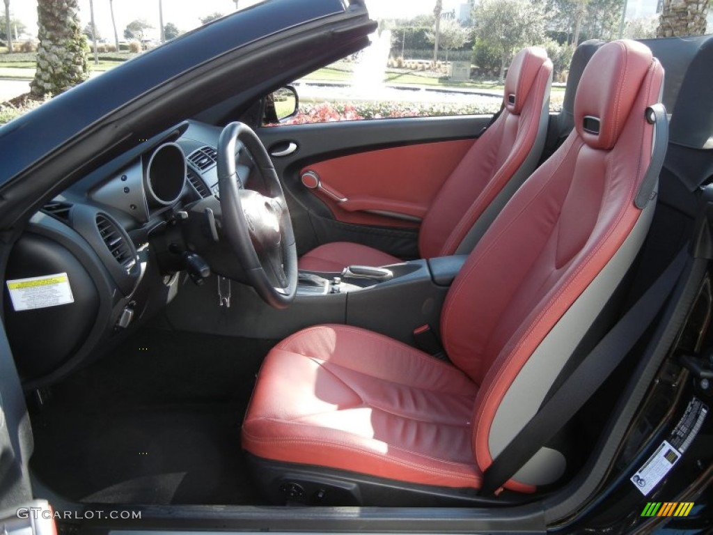 Black/Red Interior 2009 Mercedes-Benz SLK 350 Roadster Photo #59286171